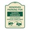Signmission Reserved Parking for Guest Preacher Unauthorized Vehicles Towed Away Alum, 24" x 18", TG-1824-23101 A-DES-TG-1824-23101 - alternate 1